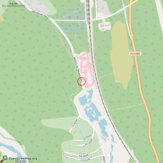 Карта где находится Памятный знак на месте боя 11-ти героев в среднем масштабе