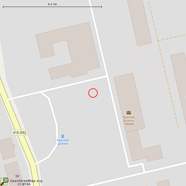 Карта где находится Памятный камень (Красная Долина) в крупном масштабе