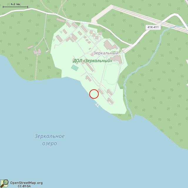 Карта где находится Памятник погибшему самолету Ил-2 (Зеркальный) в среднем масштабе