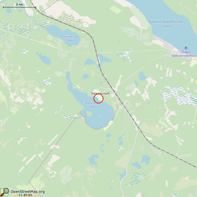 Карта где находится Памятник погибшему самолету Ил-2 (Зеркальный) в мелком масштабе