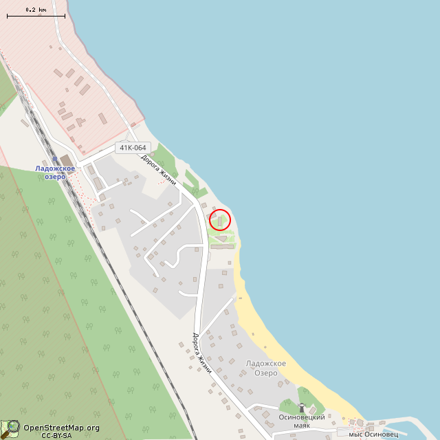 Карта где находится Малый охотник МО-215 (Ладожское Озеро) в среднем масштабе