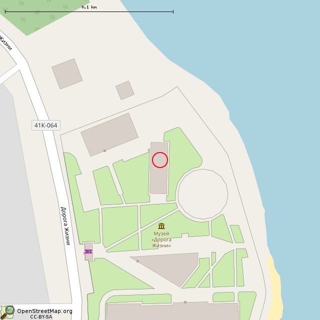 Карта где находится Малый охотник МО-215 (Ладожское Озеро) в крупном масштабе