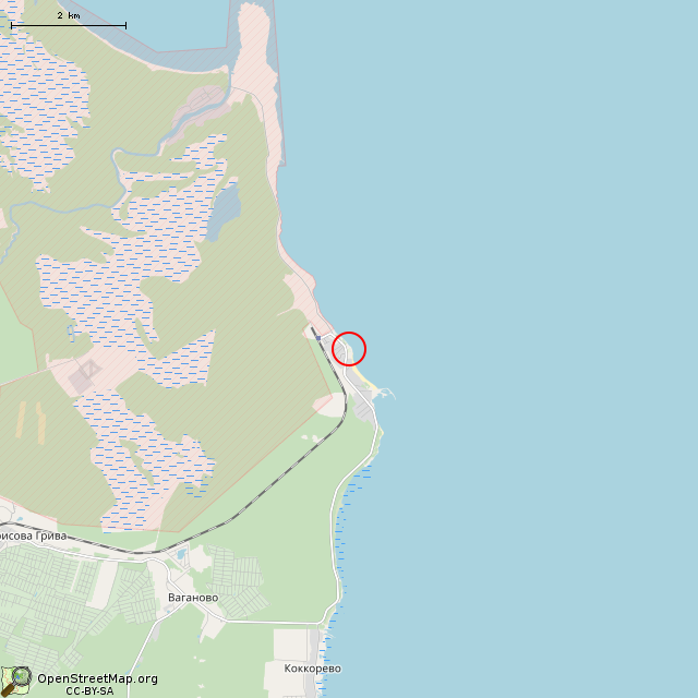 Карта где находится Малый охотник МО-215 (Ладожское Озеро) в мелком масштабе