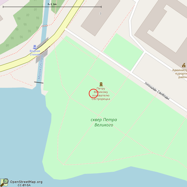 Карта где находится Памятник-бюст Петру I (Санкт-Петербург) в крупном масштабе
