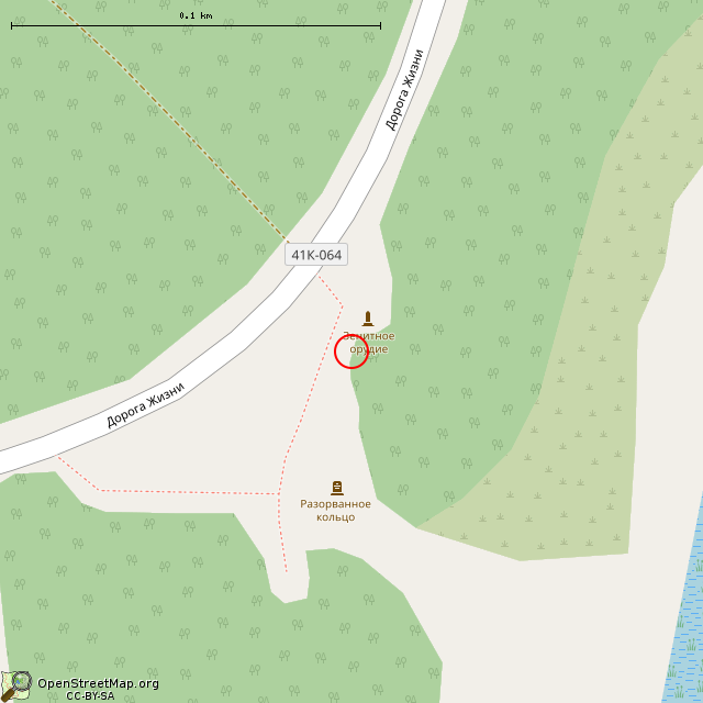 Карта где находится Зенитное орудие в крупном масштабе