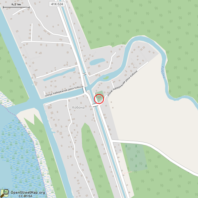 Карта где находится Памятный крест (Кобона) в среднем масштабе