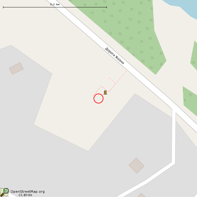 Карта где находится Памятные камни с именами погибших (Ладожское Озеро) в крупном масштабе