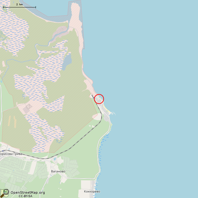 Карта где находится Памятные камни с именами погибших (Ладожское Озеро) в мелком масштабе