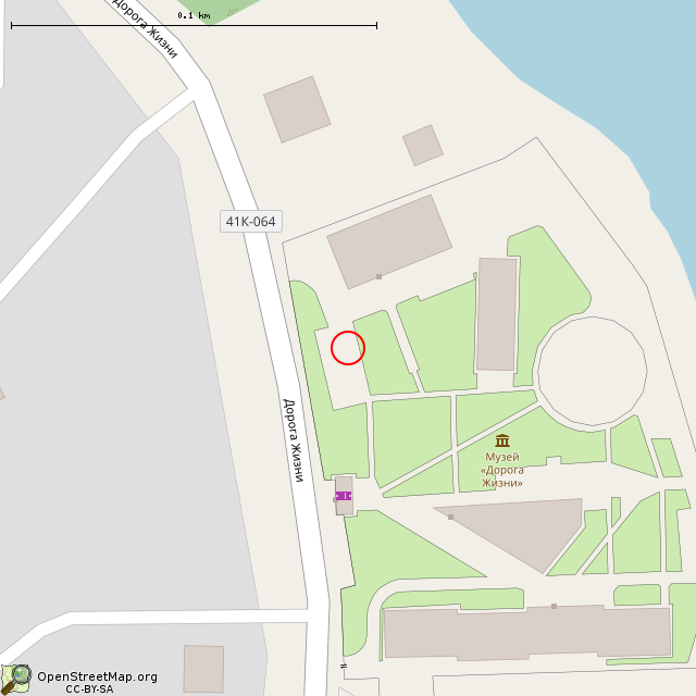 Карта где находится Артиллерийские орудия (Ладожское Озеро) в крупном масштабе