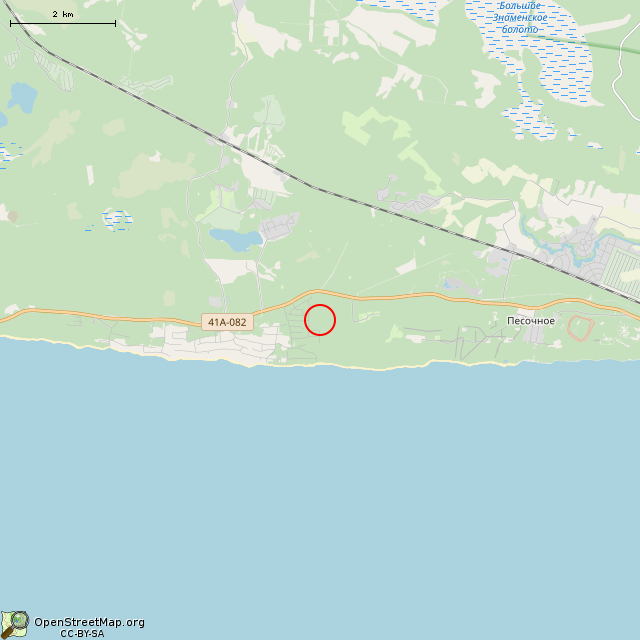 Карта где находится Береговая батарея МУ-2 №2 в мелком масштабе