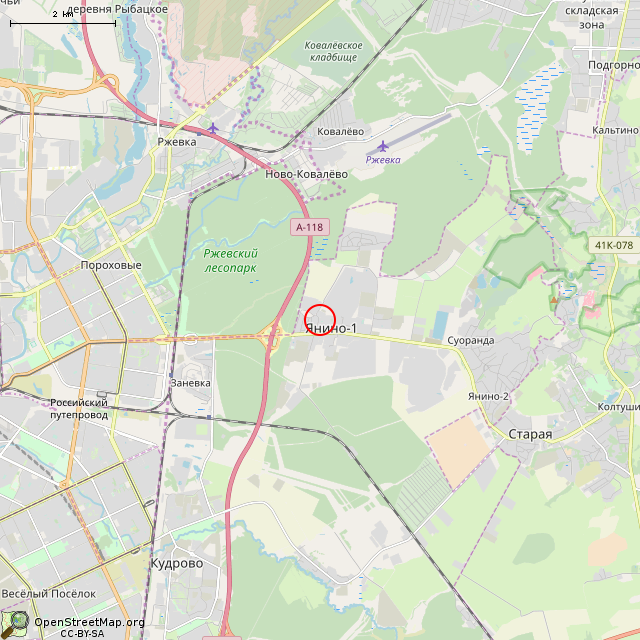 Карта где находится Памятник Владимиру Ильичу Ленину (Янино-1) в мелком масштабе