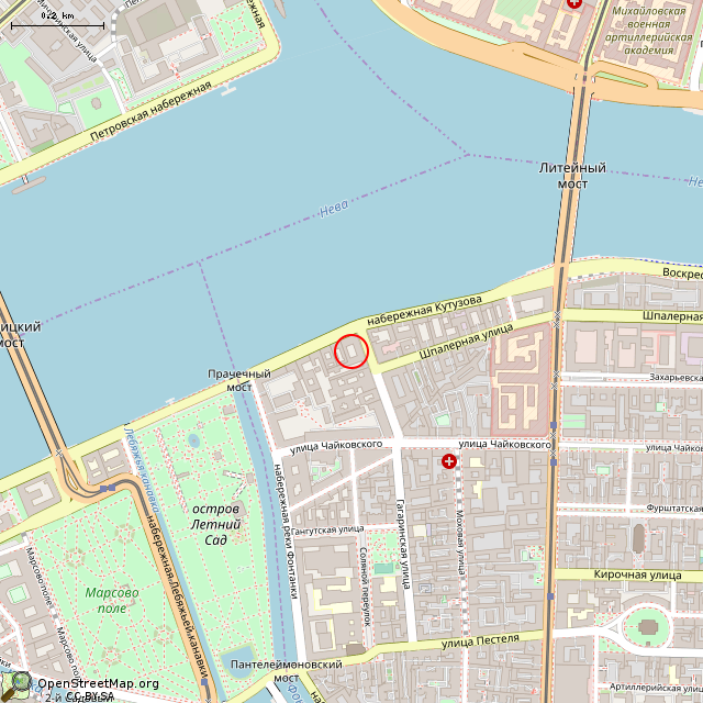 Карта где находится Пирамида «Речников» (Санкт-Петербург) в среднем масштабе