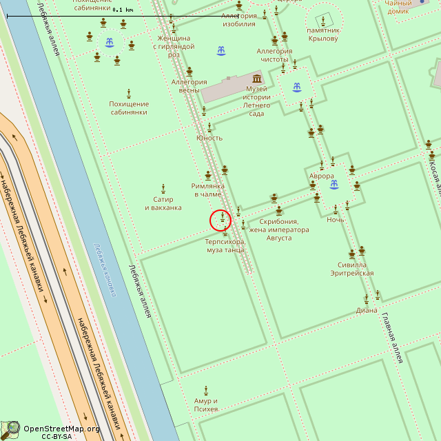 Карта где находится Эвтерпа (Санкт-Петербург) в крупном масштабе