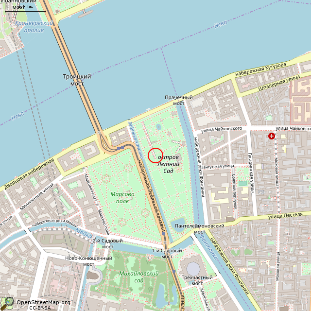 Карта где находится Талия (Санкт-Петербург) в среднем масштабе