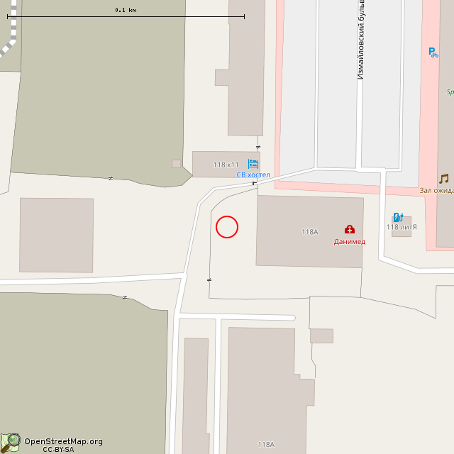 Карта где находится Памятник С. М. Кирову (Санкт-Петербург) в крупном масштабе