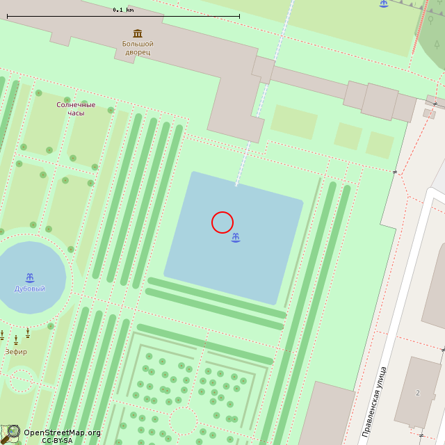 Карта где находится Статуя «Аполлон» (Санкт-Петербург) в крупном масштабе