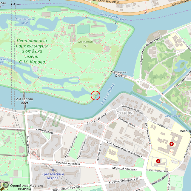Карта где находится Шлюз (Санкт-Петербург) в среднем масштабе