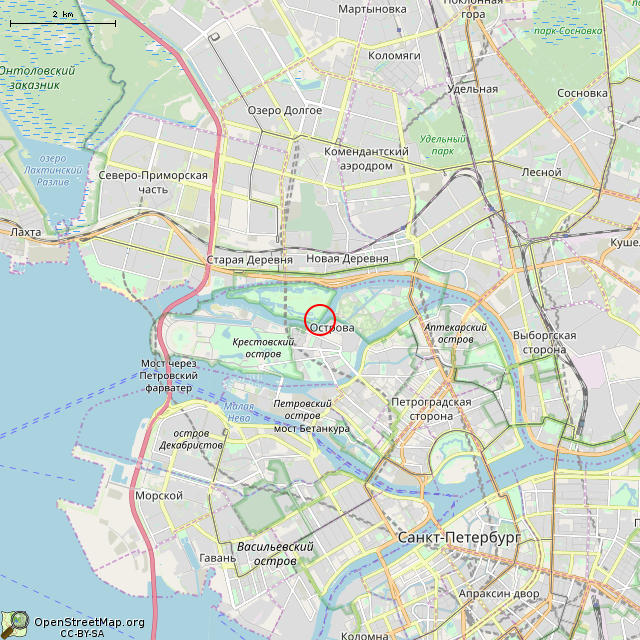 Карта где находится Шлюз (Санкт-Петербург) в мелком масштабе
