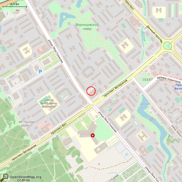 Карта где находится Памятник погибшим байкерам (Санкт-Петербург) в среднем масштабе