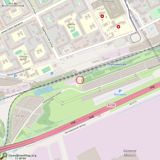 Карта где находится Каток на постаменте (Санкт-Петербург) в среднем масштабе