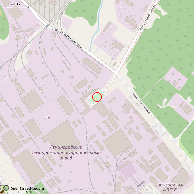 Карта где находится Памятник Кирову (Санкт-Петербург) в среднем масштабе