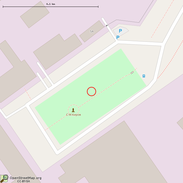 Карта где находится Памятник Кирову (Санкт-Петербург) в крупном масштабе