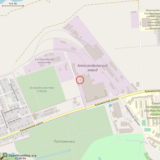 Карта где находится Шуточный памятник (Санкт-Петербург) в среднем масштабе