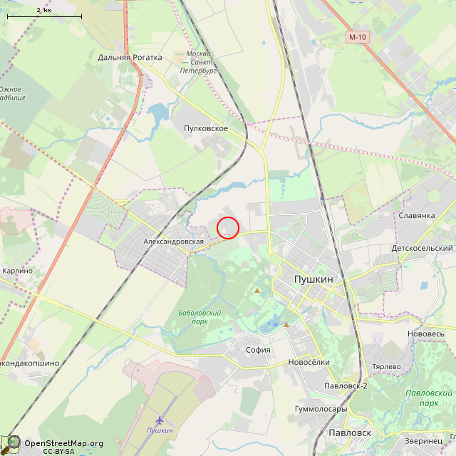 Карта где находится Шуточный памятник (Санкт-Петербург) в мелком масштабе