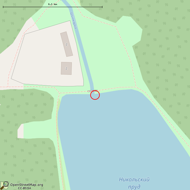 Карта где находится шлюз (Санкт-Петербург) в крупном масштабе