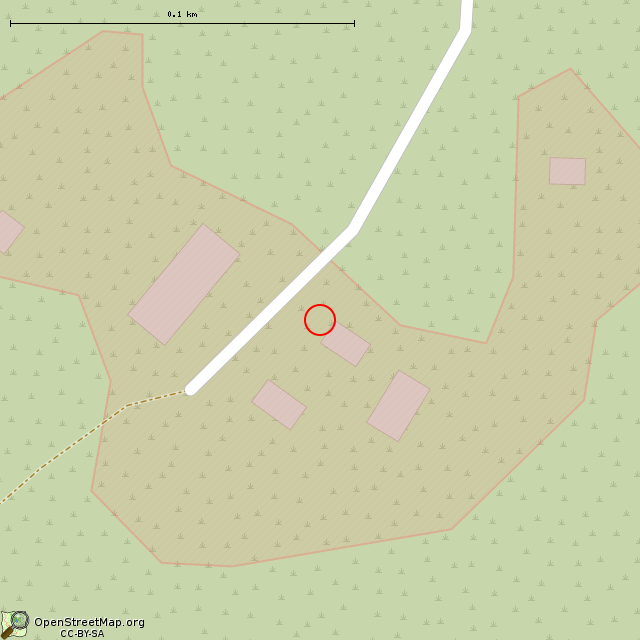 Карта где находится Бывшая пограничная застава в крупном масштабе