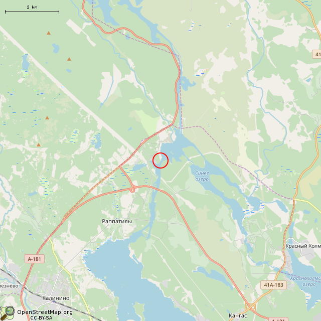 Карта где находится Заброшенная лоцманская станция (Выборг) в мелком масштабе