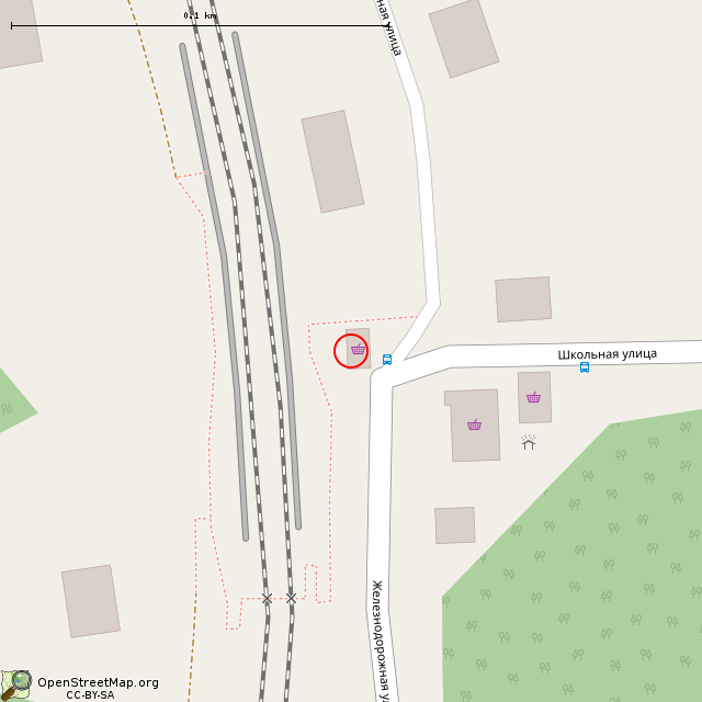 Карта где находится Туалет (Гвардейское) в крупном масштабе