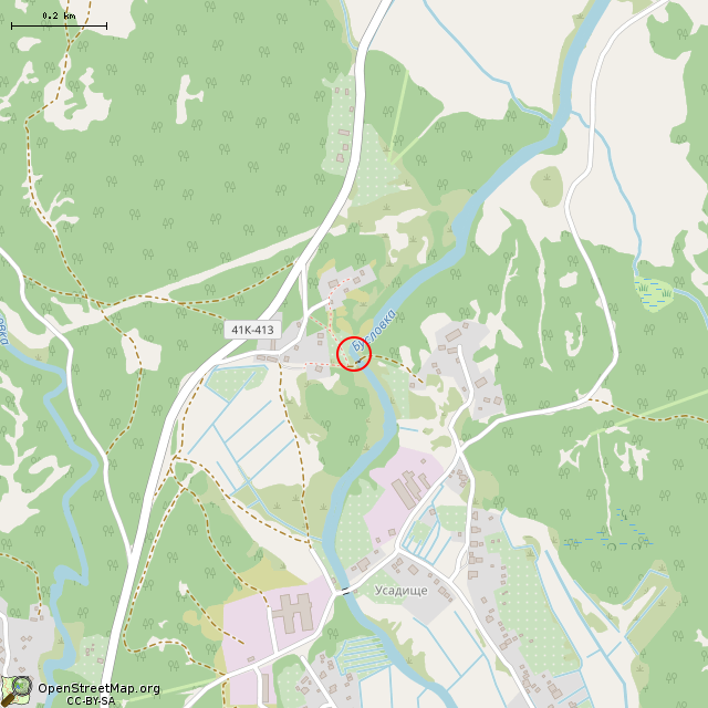 Карта где находится Остатки гидроэлектростанции в среднем масштабе