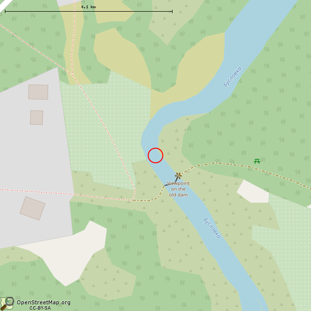 Карта где находится Остатки гидроэлектростанции в крупном масштабе