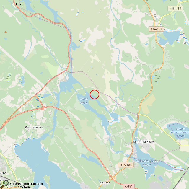 Карта где находится Заброшенный пограничный пункт наблюдения (Выборг) в мелком масштабе