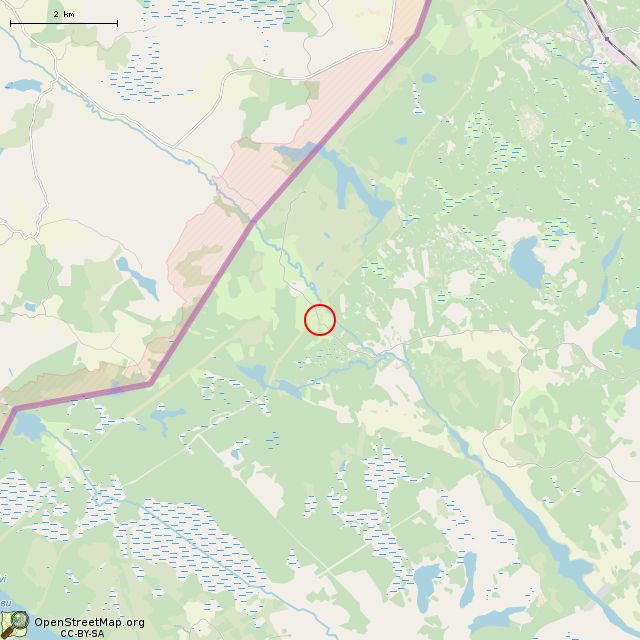 Карта где находится ДОТ Выборгского укрепрайона, 1940 — 41 гг. в мелком масштабе