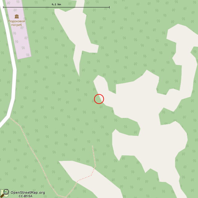 Карта где находится Булыжник с «постаментом» в крупном масштабе