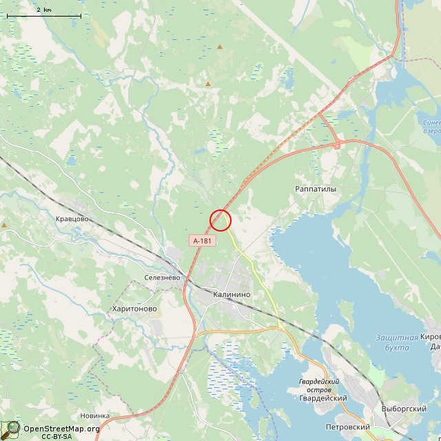 Карта где находится Фундаменты (Выборг) в мелком масштабе