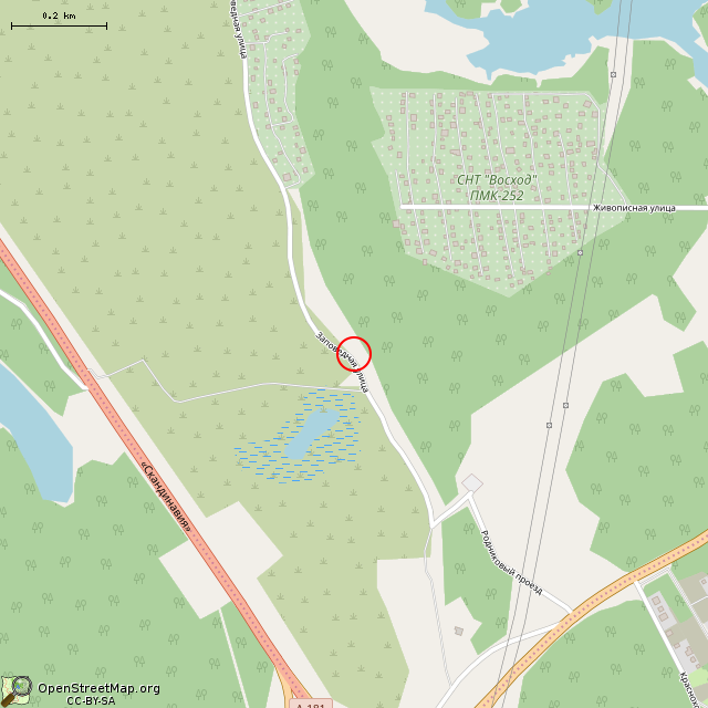 Карта где находится ТП на крыше ДОТа № 19 линии Лайхалампи (Выборг) в среднем масштабе