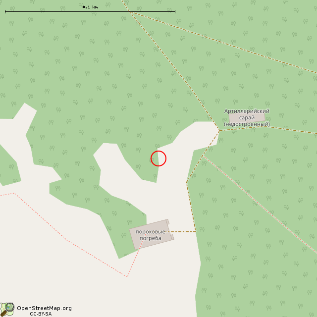 Карта где находится Пороховой погреб (Выборг) в крупном масштабе