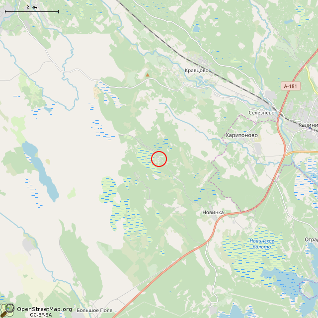 Карта где находится Старая РЛС в мелком масштабе