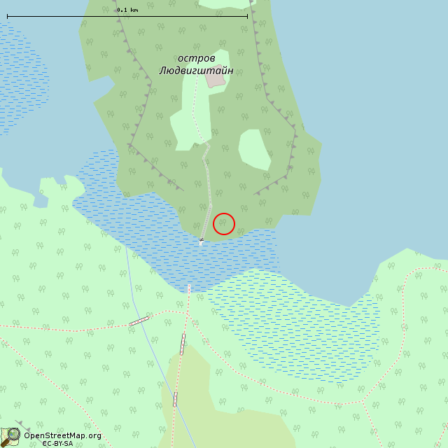 Карта где находится Калитка (Выборг)      | достопримечательность в крупном масштабе