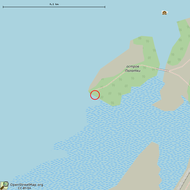 Карта где находится Старый пирс (Выборг) в крупном масштабе