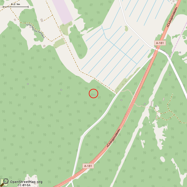 Карта где находится Наблюдательный пункт. (Выборг) в среднем масштабе