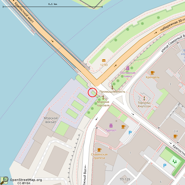 Карта где находится Скульптура «Морская торговля» (Выборг) в крупном масштабе