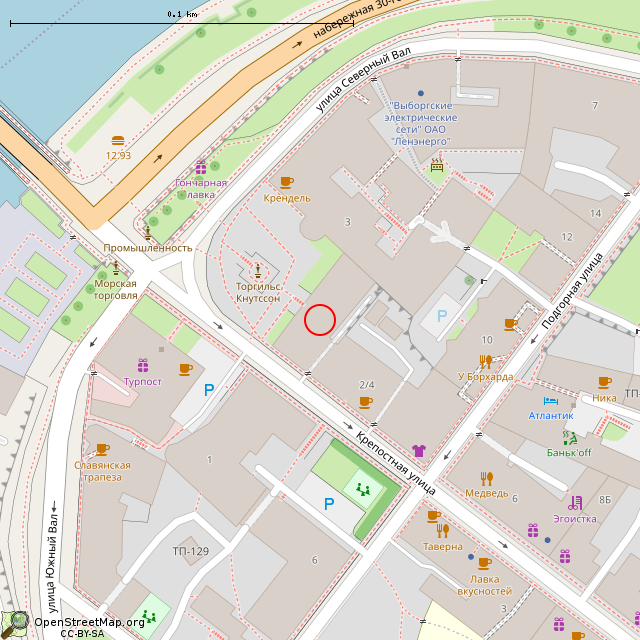 Карта где находится Бывшая (старая) ратуша (Выборг)      | достопримечательность, многоквартирный жилой дом в крупном масштабе