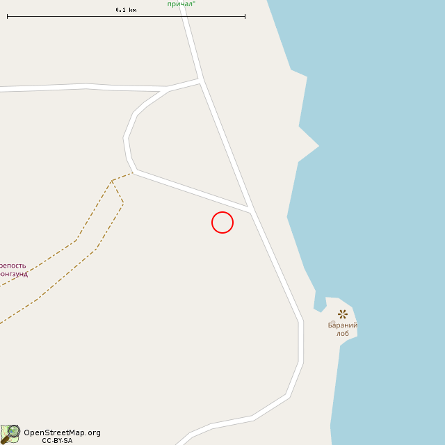 Карта где находится Запасной пороховой погреб (Высоцк) в крупном масштабе