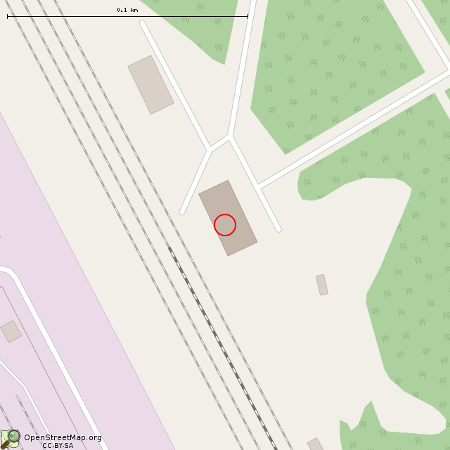 Карта где находится Бывший ж/д вокзал (Высоцк) в крупном масштабе