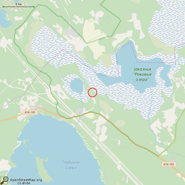 Карта где находится ДОТ Mu-27 в мелком масштабе