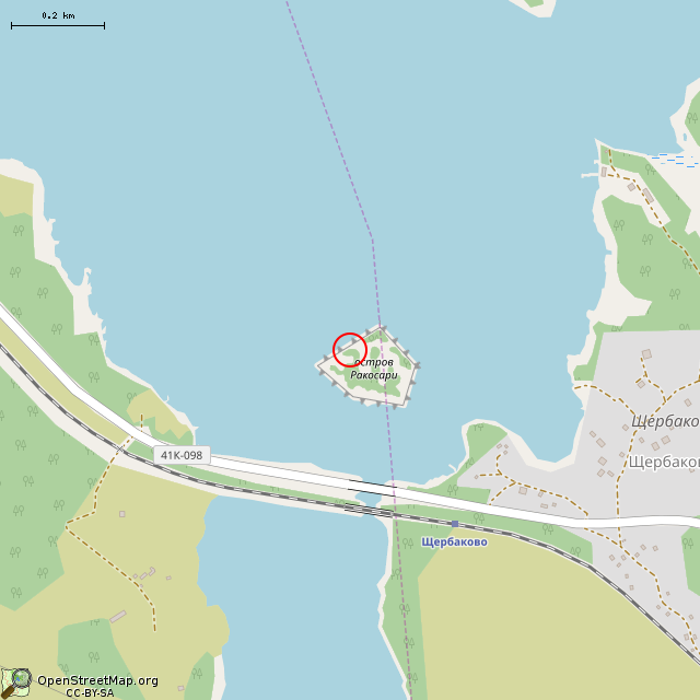 Карта где находится Пороховой погреб в среднем масштабе